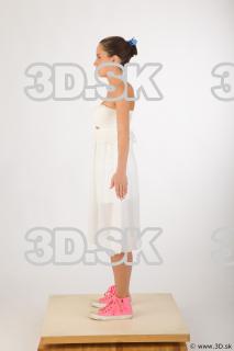 Whole body white dress pink shoes of Leah 0006